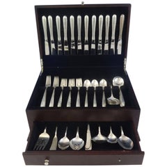 Silver Flutes by Towle Sterling Silver Flatware Set for 12 Service 79 Pieces