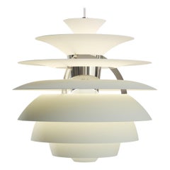 Poul Henningsen 'PH Snowball' Pendant in Soft White & Chrome for Louis Poulsen