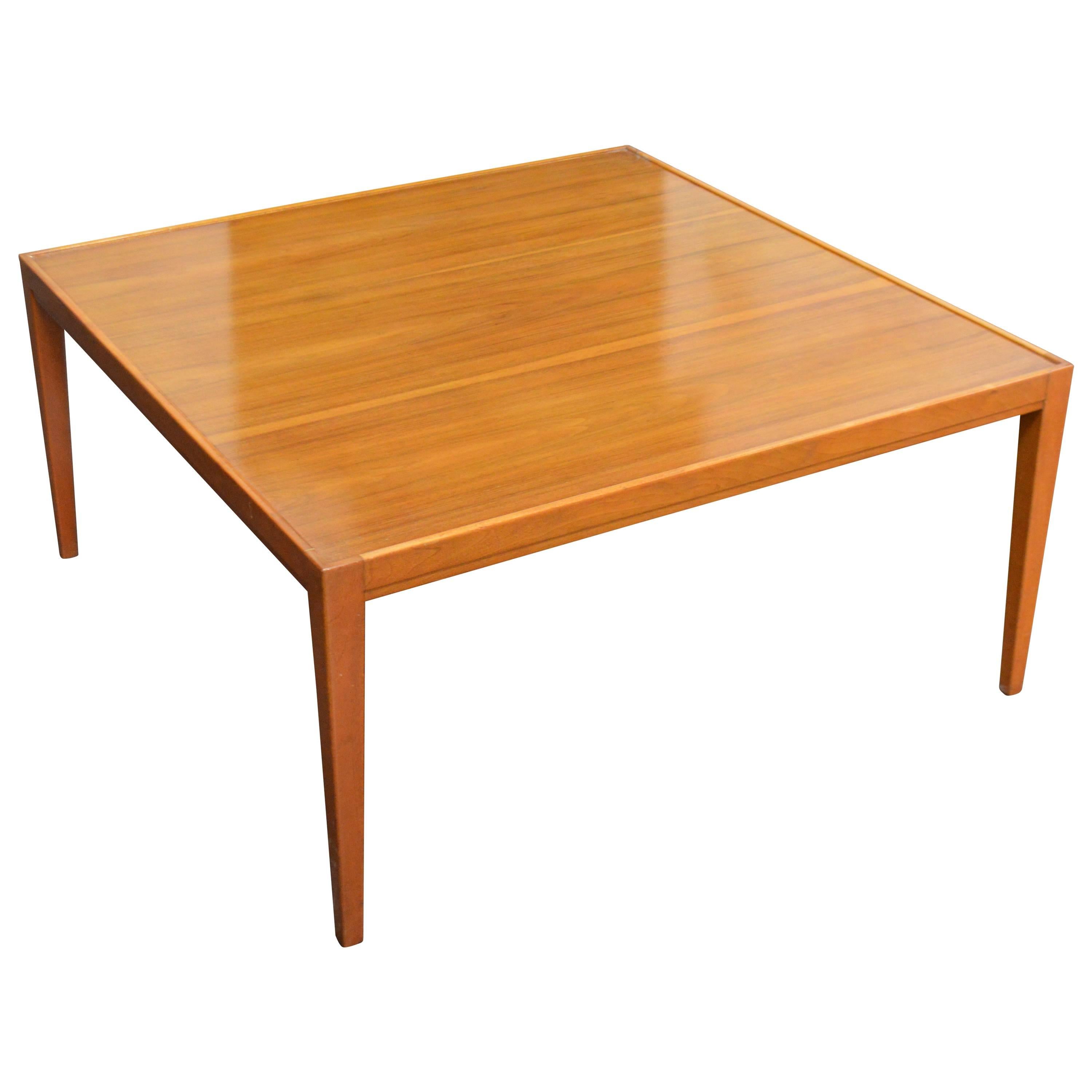 Handsome Square Art Moderne Coffee Table For Sale