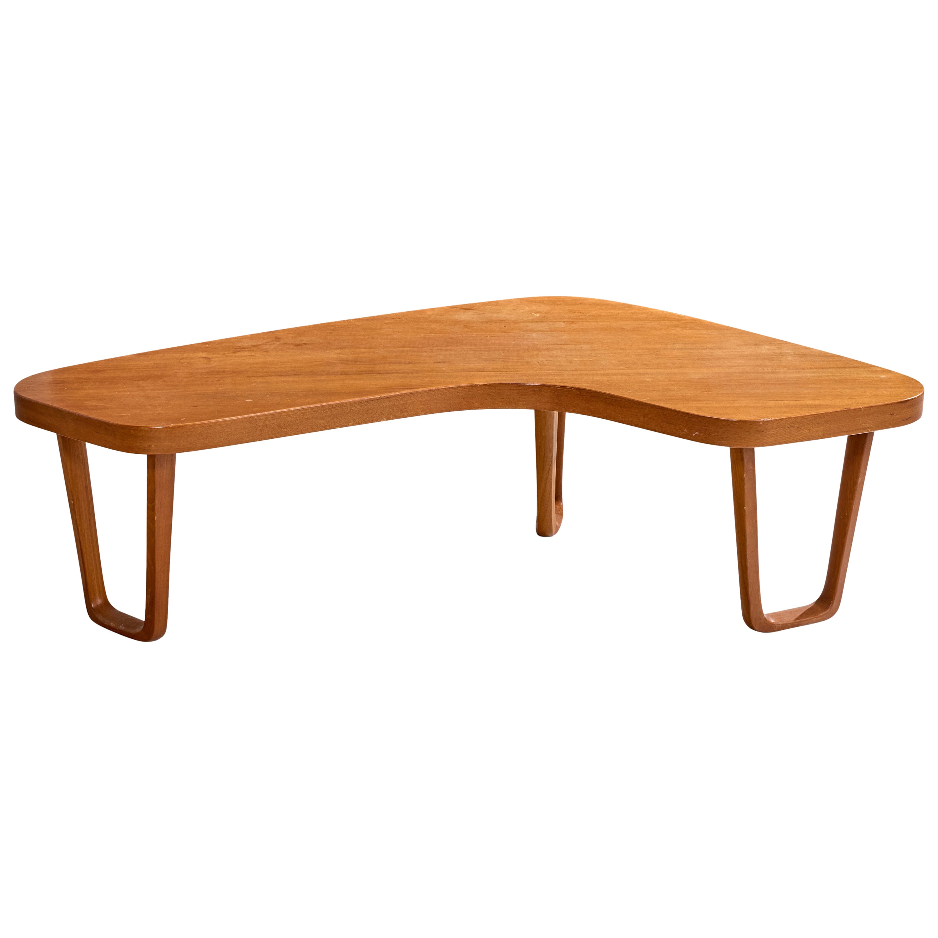 Albert Larsson, Couchtisch, Teakholz, Schweden, 1950er Jahre