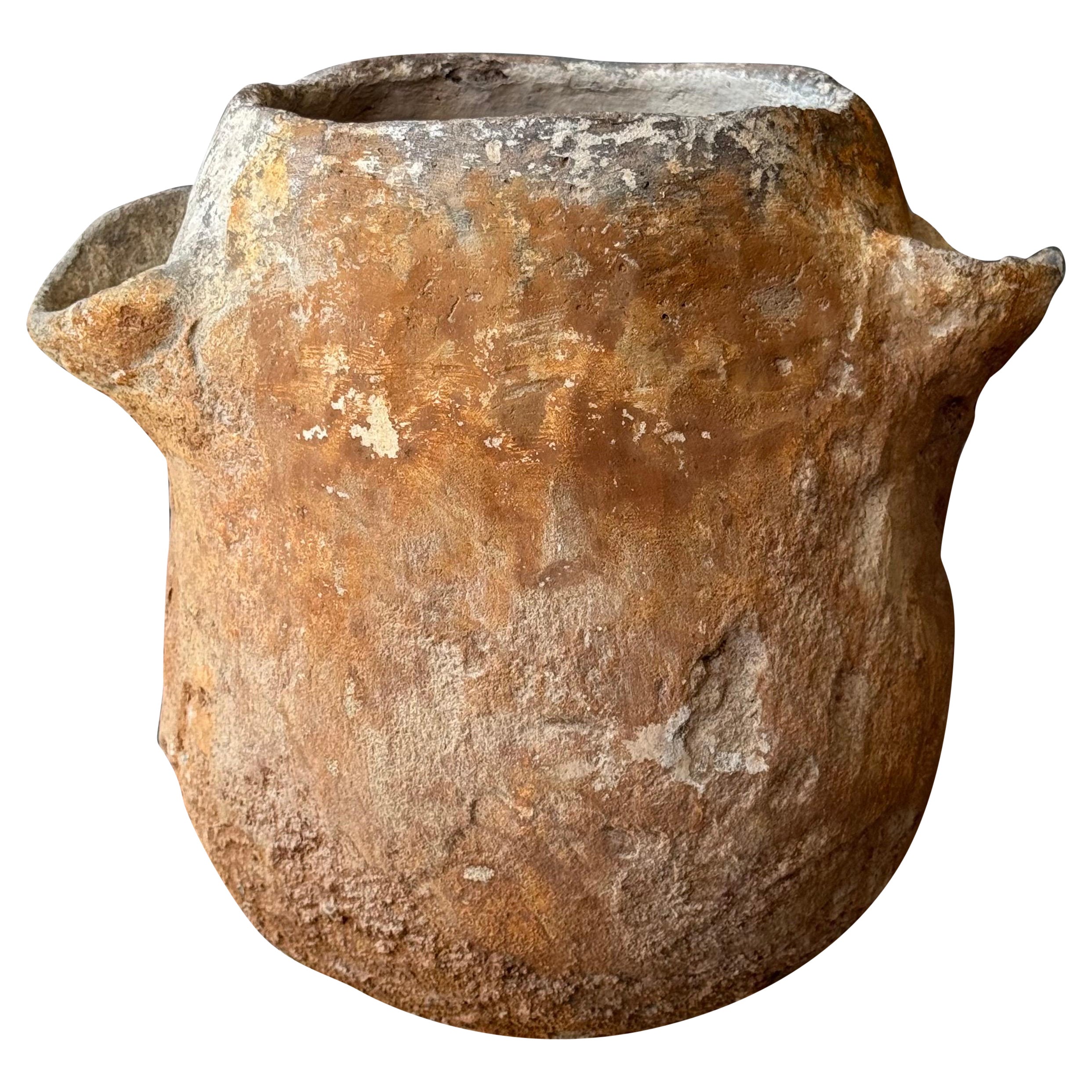 Primitive Terracotta Water Jar From Mexico