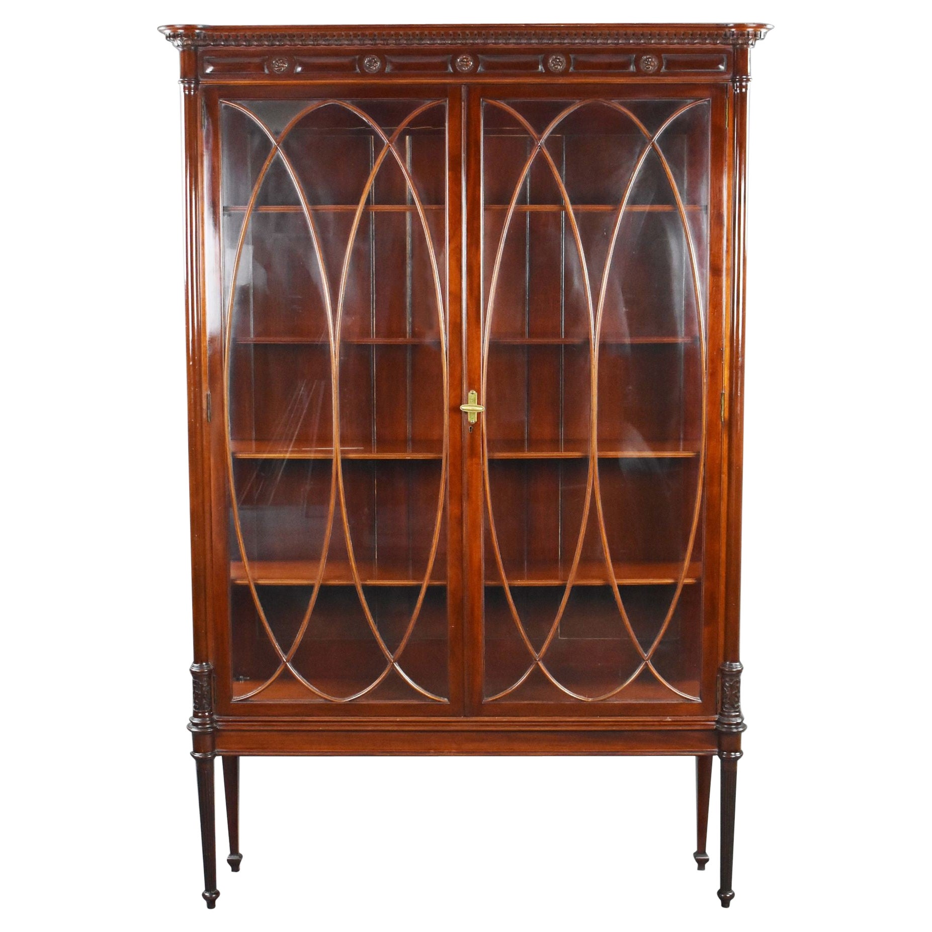 Vitrine édouardienne en acajou