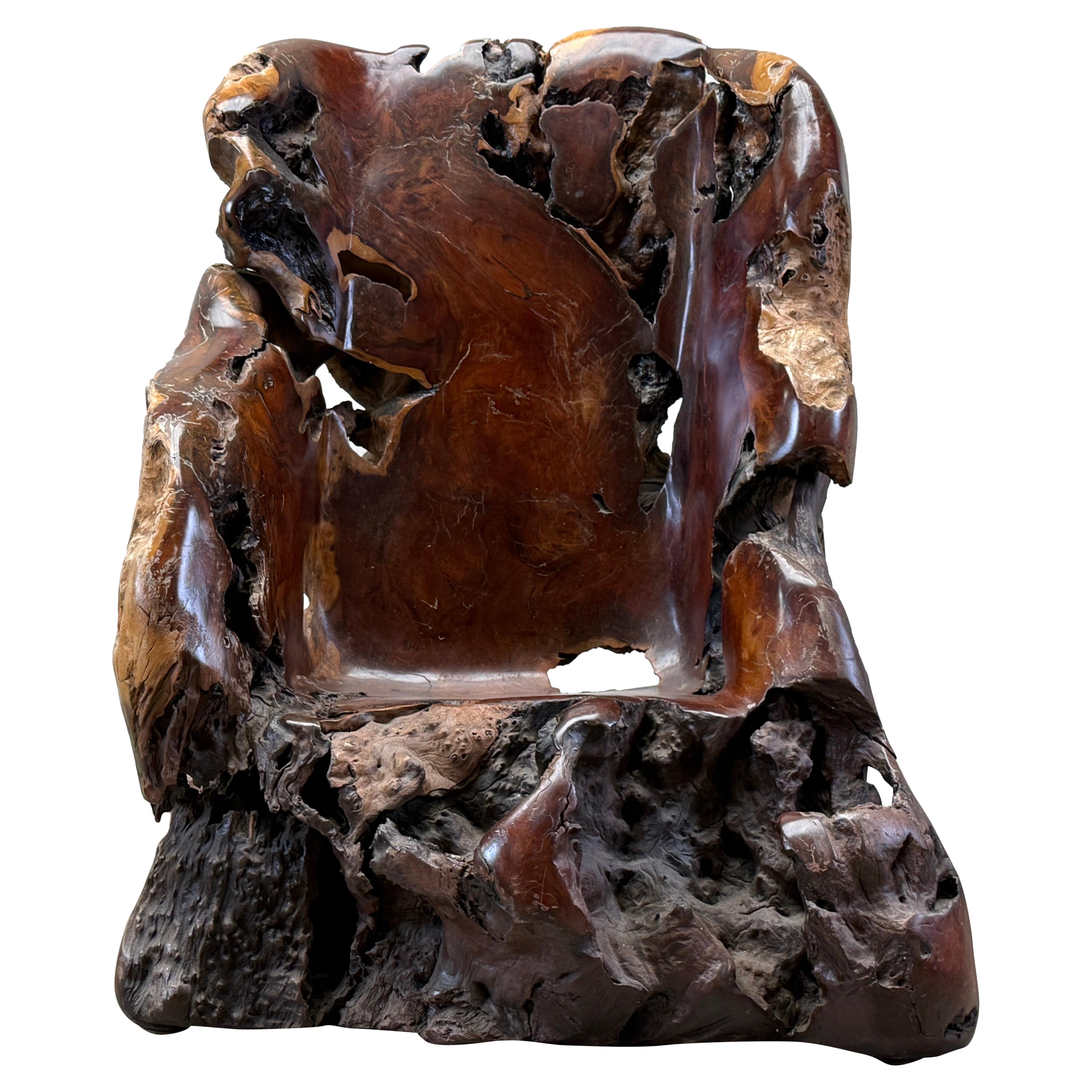 Redwood Burl Studio Craft Chair by Clifford Short