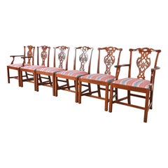 Baker Furniture Historic Charleston Georgian Carved Mahogany Dining Chairs