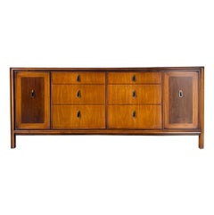 Vintage Mid Century Walnut & Rosewood Long Dresser By John Stuart