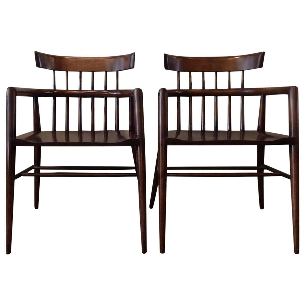 Paul McCobb Spindle Back Windsor Style Armchairs