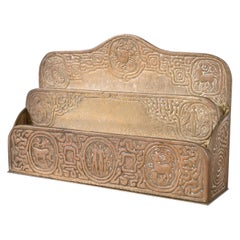 Tiffany Studios New York Zodiac Pattern Bronze Doré Letter Rack