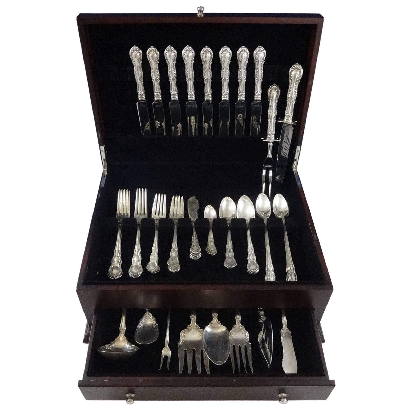 Old Atlanta by Wallace Irving Sterling Silver Flatware Set 8 Service 66 Pieces For Sale