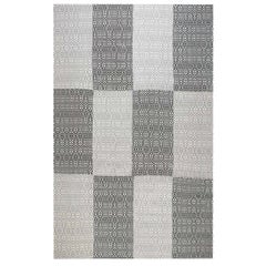 Alfombra de lana de tejido plano con diseño de tablero de ajedrez de Doris Leslie Blau