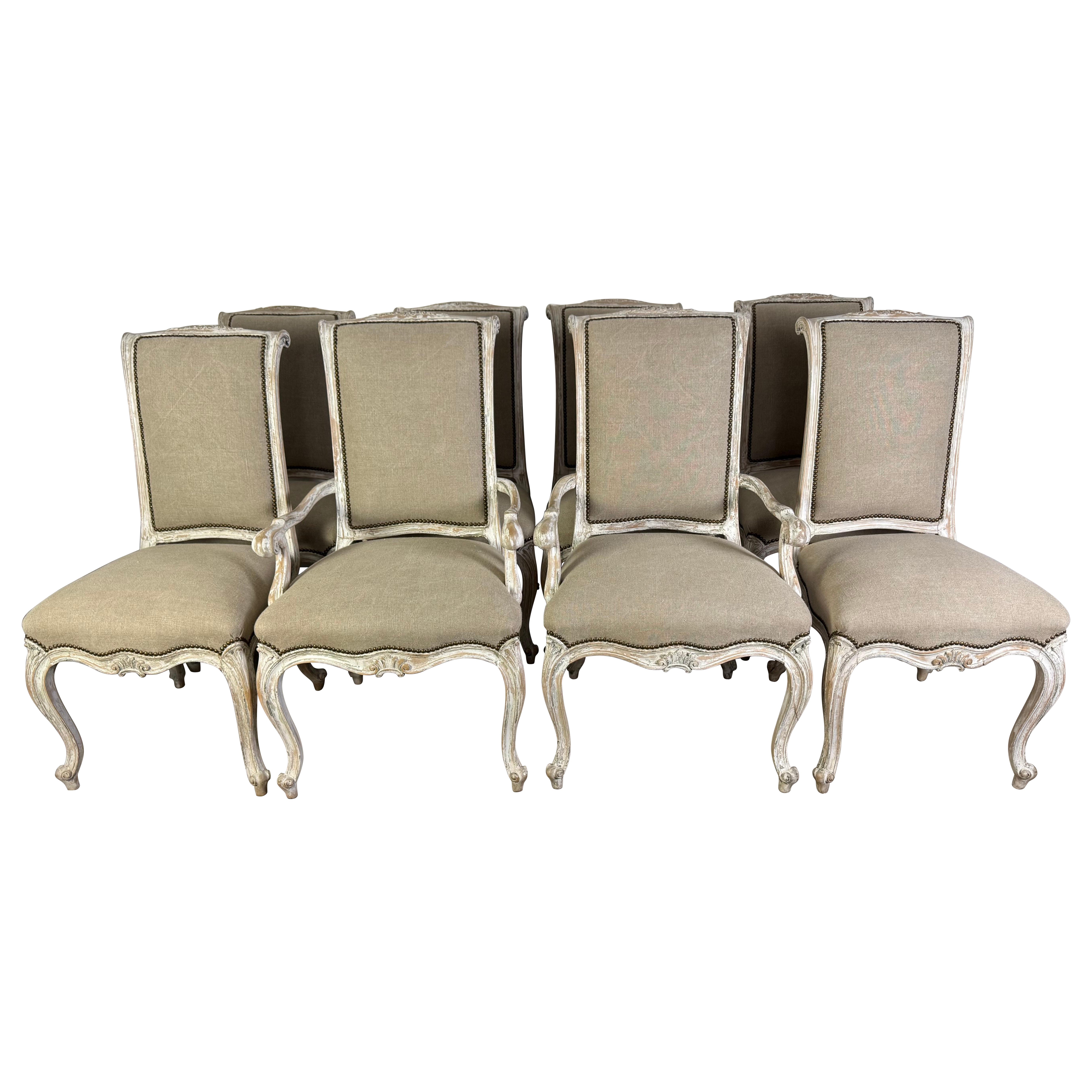 Set of French Painted Dining Chairs c.1930’s