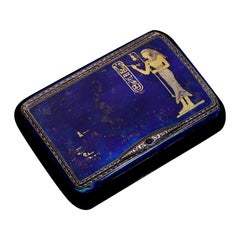 Caja de plata y lapislázuli de renacimiento egipcio, 1950 - 1970