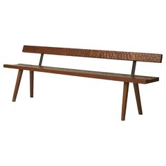 Jean Touret Oak Bench for Atelier Marolles