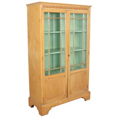 Librería inglesa de nogal blanqueado del siglo XIX