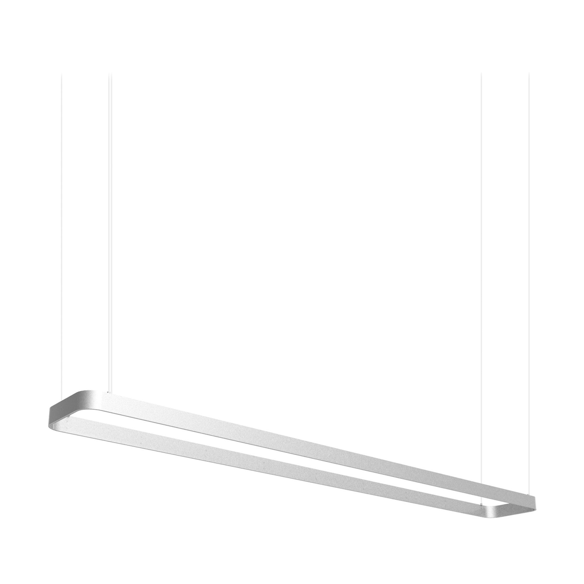 Lampada a sospensione in alluminio Eden Rectangle 200 Silver di JSPR