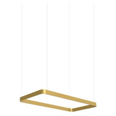 Lampe suspendue Eden rectangulaire 100 en aluminium doré par JSPR