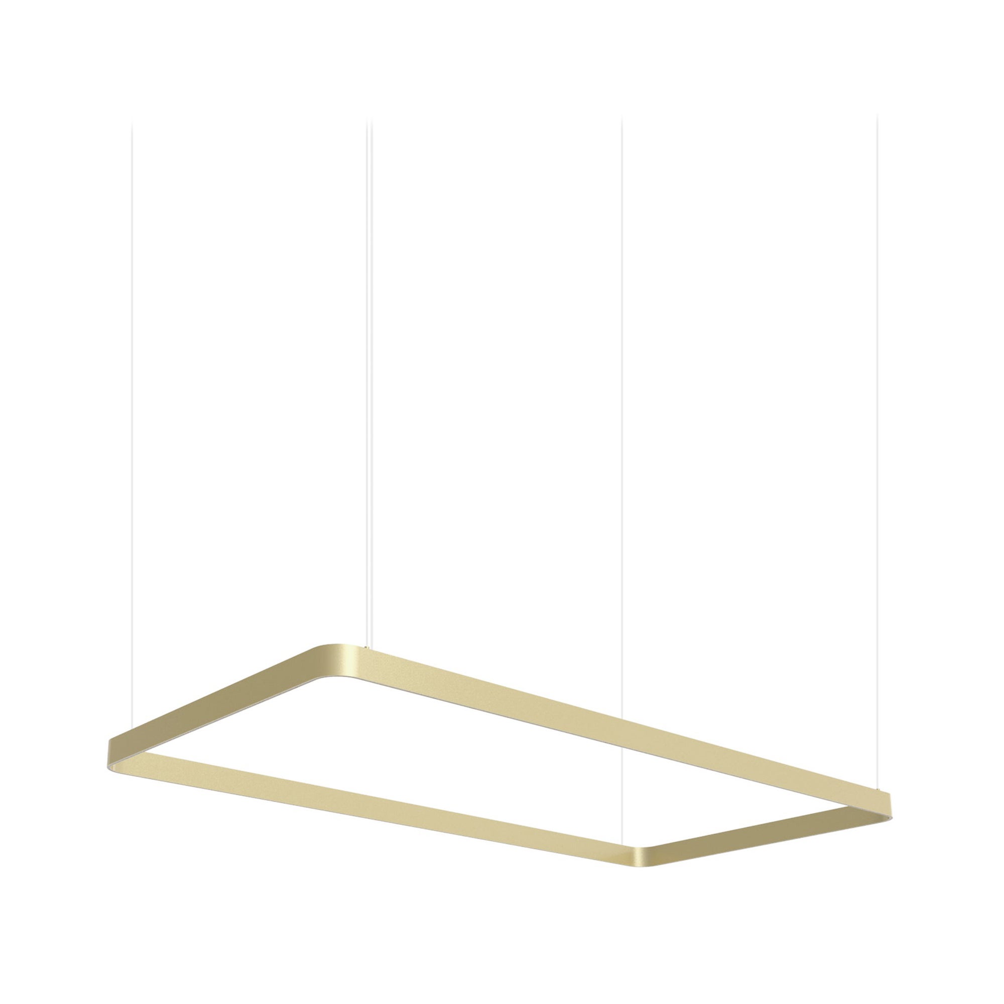 Eden Rectangle 150 Champagne Aluminum Pendant Lamp by JSPR