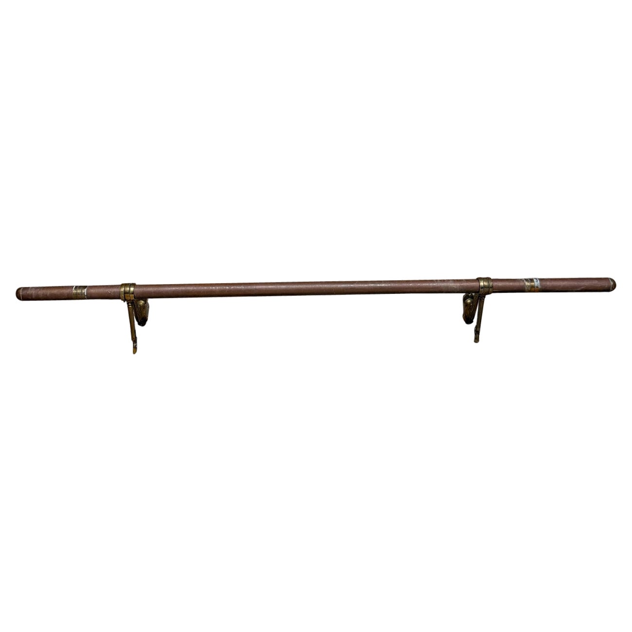 Vintage Brass Foot Rail Tubular Footrest Bar