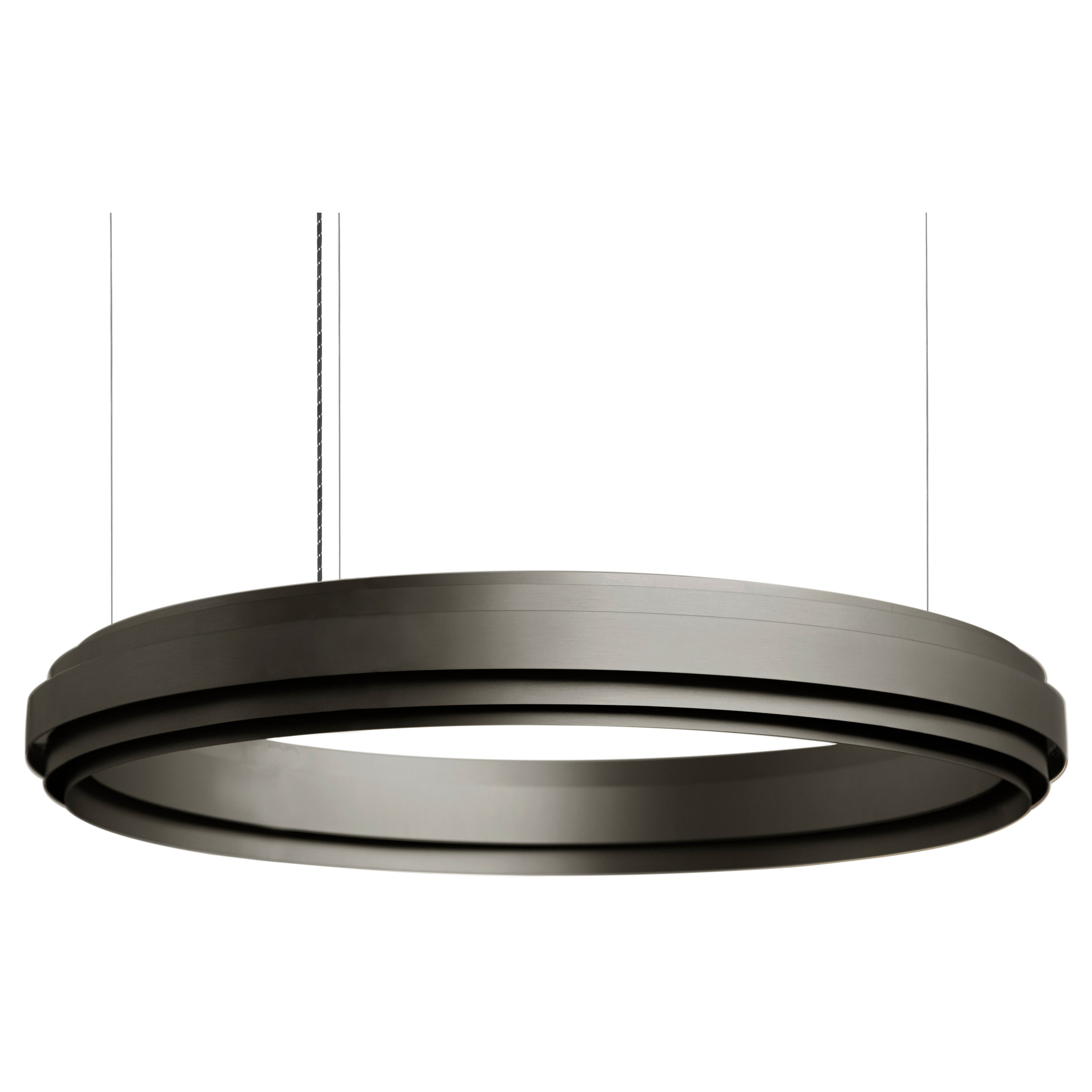 Lampada a sospensione Empire I Small in alluminio anodizzato nero di JSPR