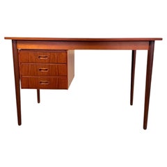 Danish Teak Writing Desk by Arne Vodder with Sliding Drawers