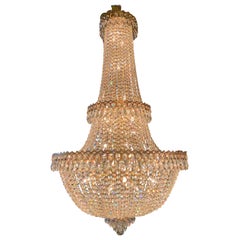 Large Schoenbeck crystal chandelier empire style