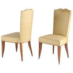 Jean Pascaud, ensemble de six chaises de salle à manger à dossier haut, France, vers 1935
