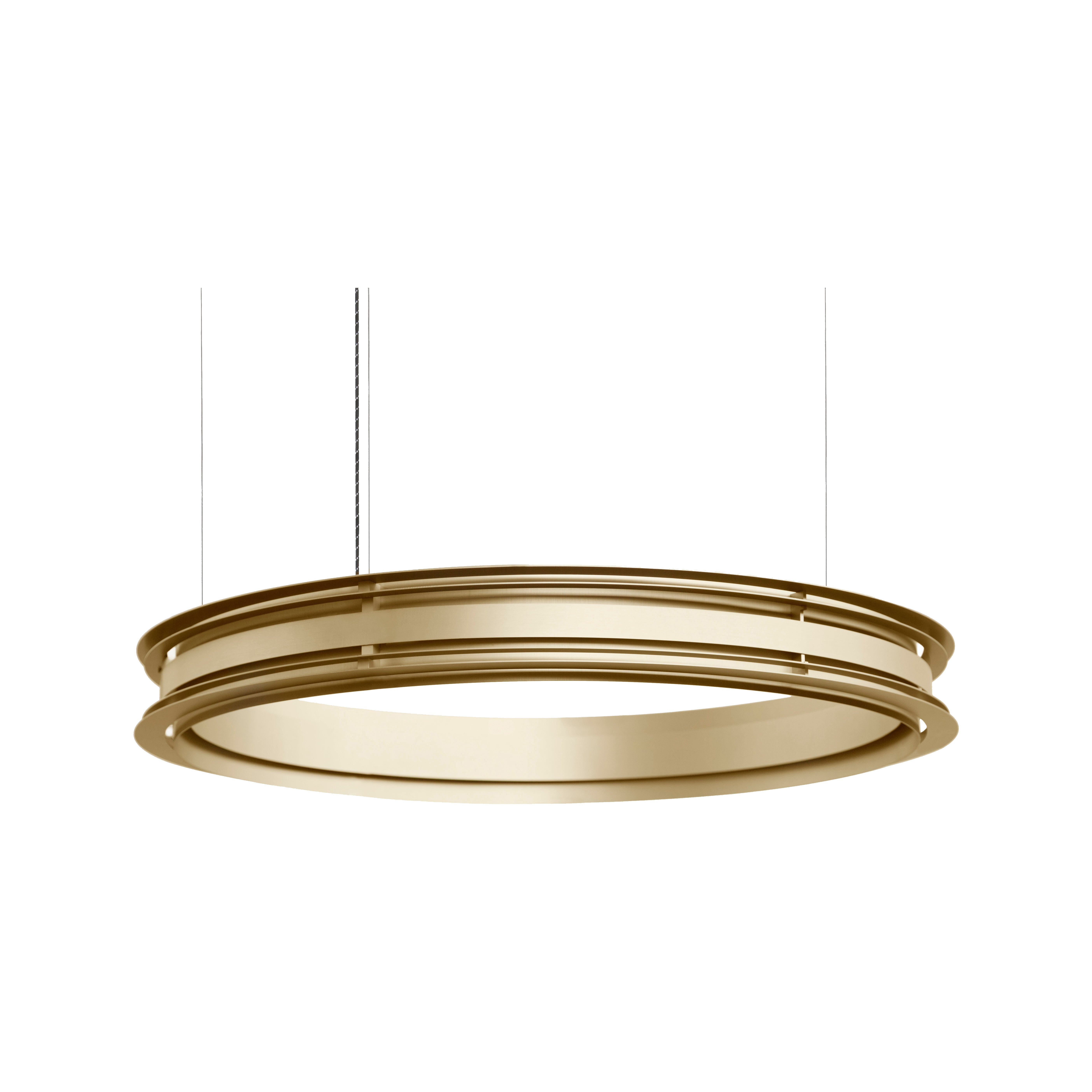 Lampada a sospensione Empire III Large in alluminio champagne di JSPR