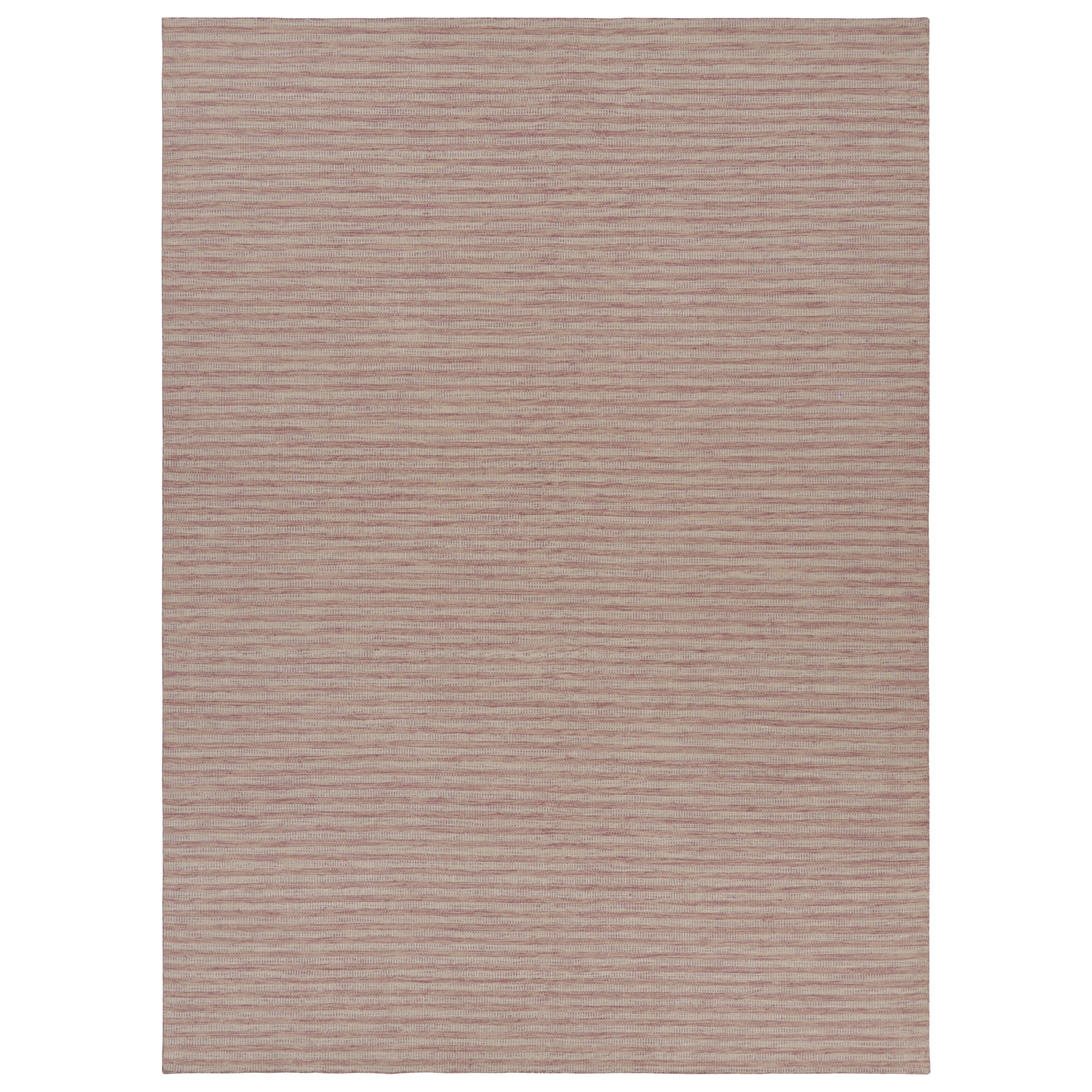 Rug & Kilim: tappeto personalizzato in stile scandinavo a strisce rosa salmone e beige