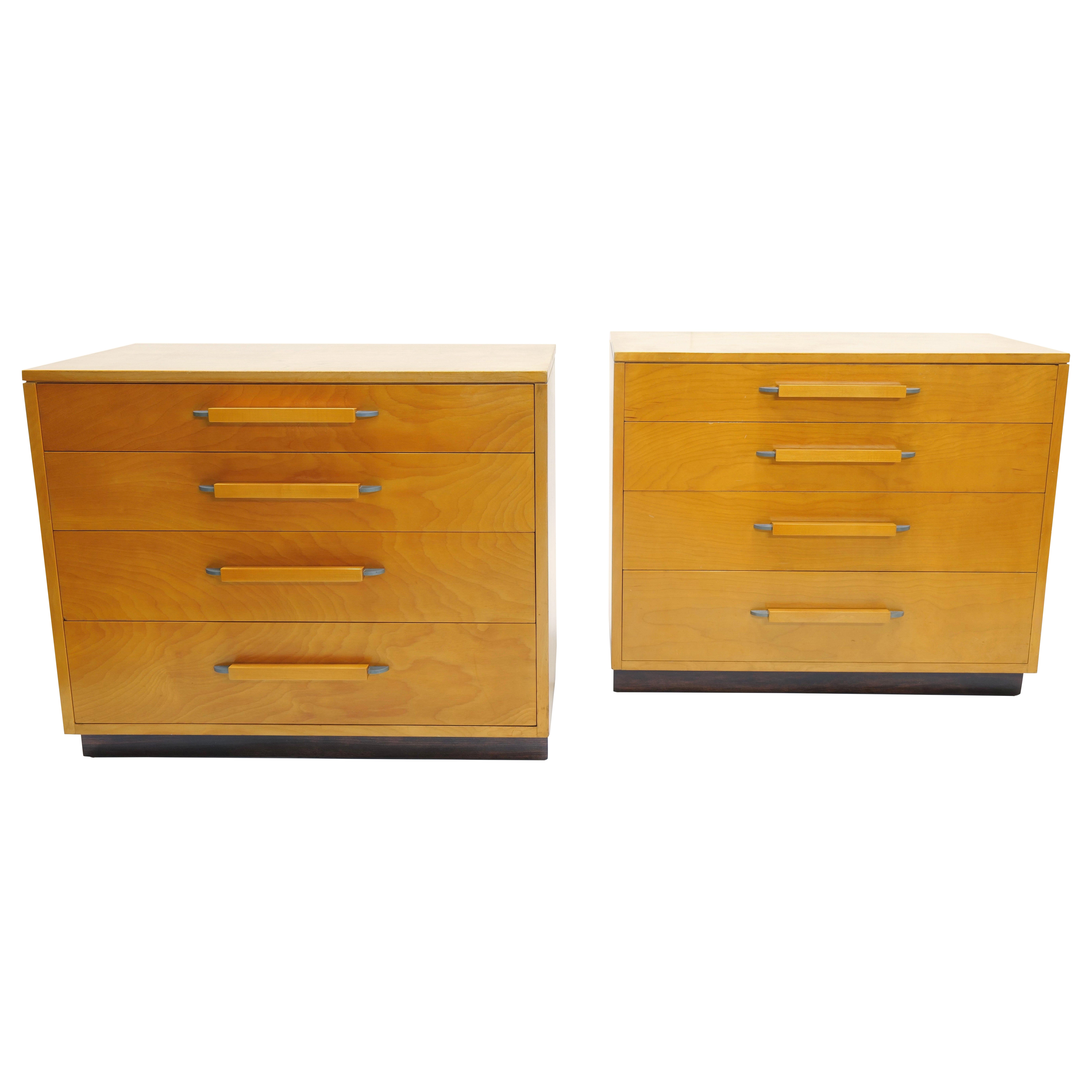 Rare Pair of Eliel & Pipsan Saarinen Chests for Johnson Furniture, 1940s