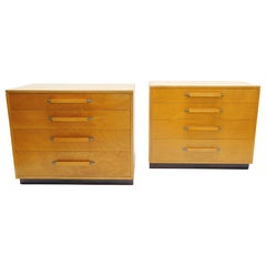 Rare paire de coffres Saarinen Eliel & Pipsan pour Johnson Furniture, années 1940