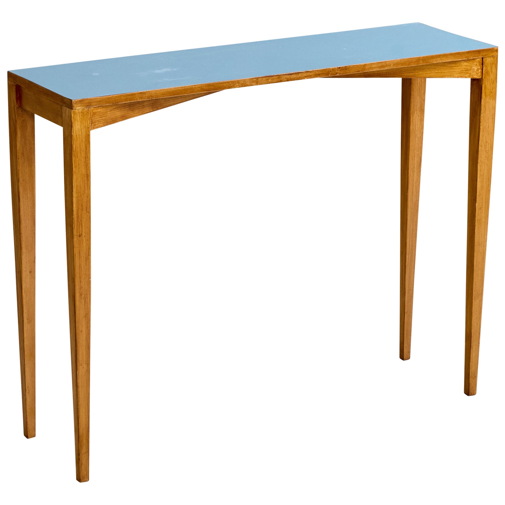 Gio Ponti, Table console, frêne, stratifié, Italie, années 1950