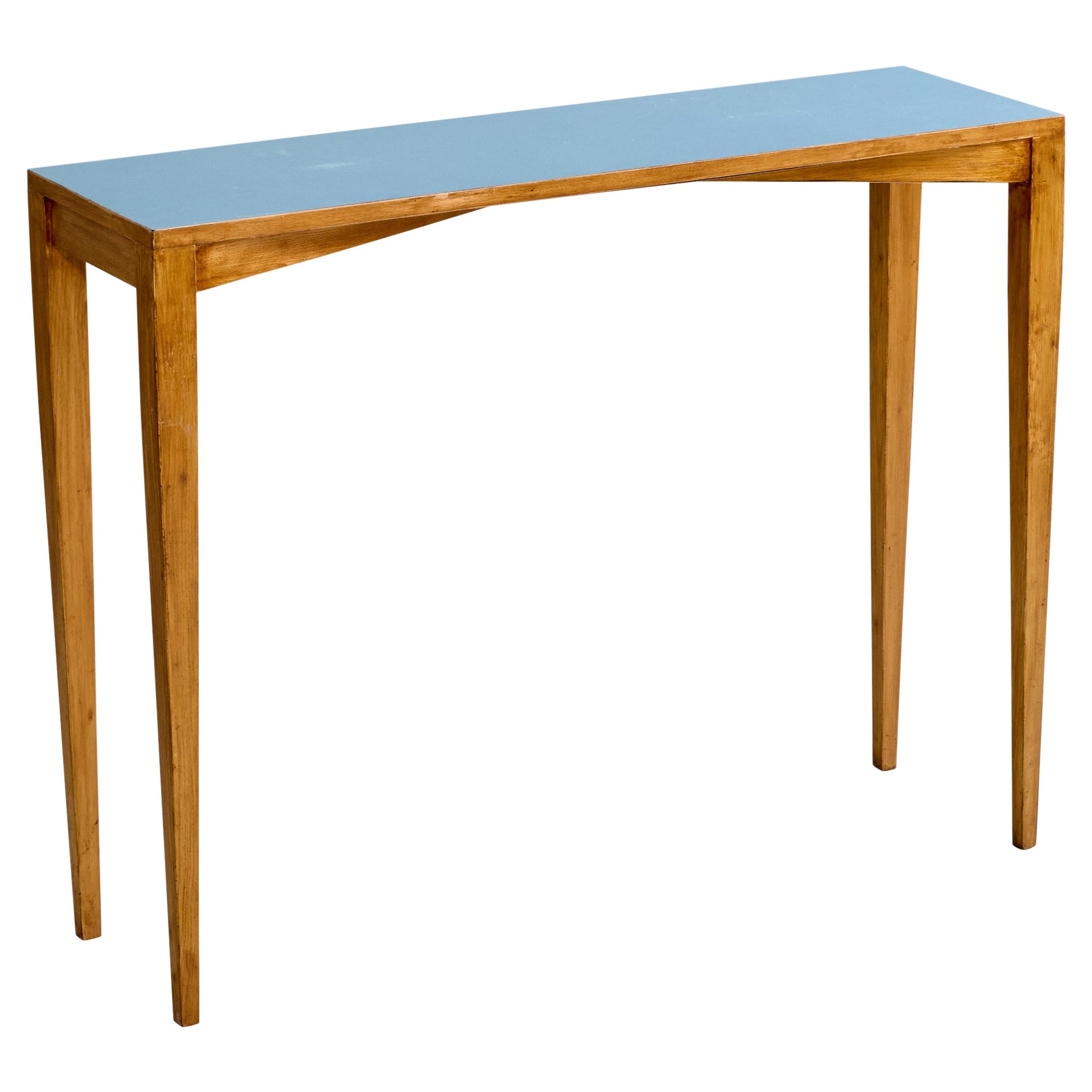 Gio Ponti, Table console, frêne, stratifié, Italie, années 1950