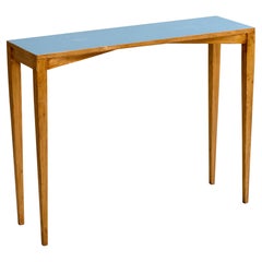 Gio Ponti, Table console, frêne, stratifié, Italie, années 1950
