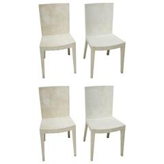 Karl Springer Leather Wrapped JMF Dining Chairs
