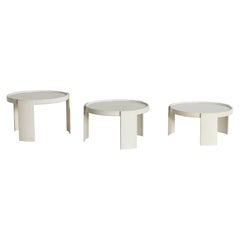 Große Stapeltische von Gianfranco Frattini für Cassina, Italien, 1970er Jahre
