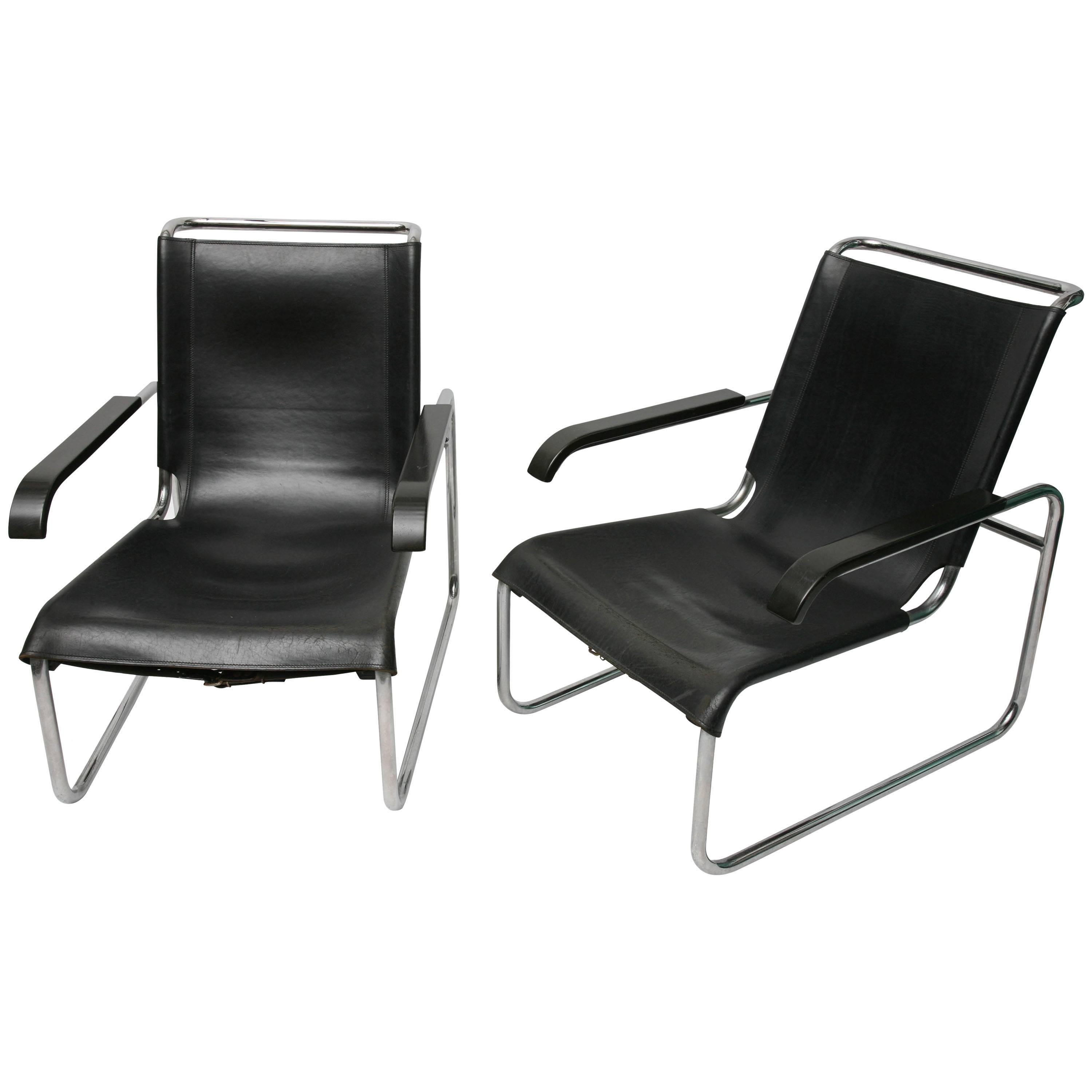 Marcel Breuer B-35 Lounge Chairs