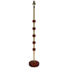Carl Fagerlund Floor Lamp with Amber Crystal by Orrefors, 1960, Swedish