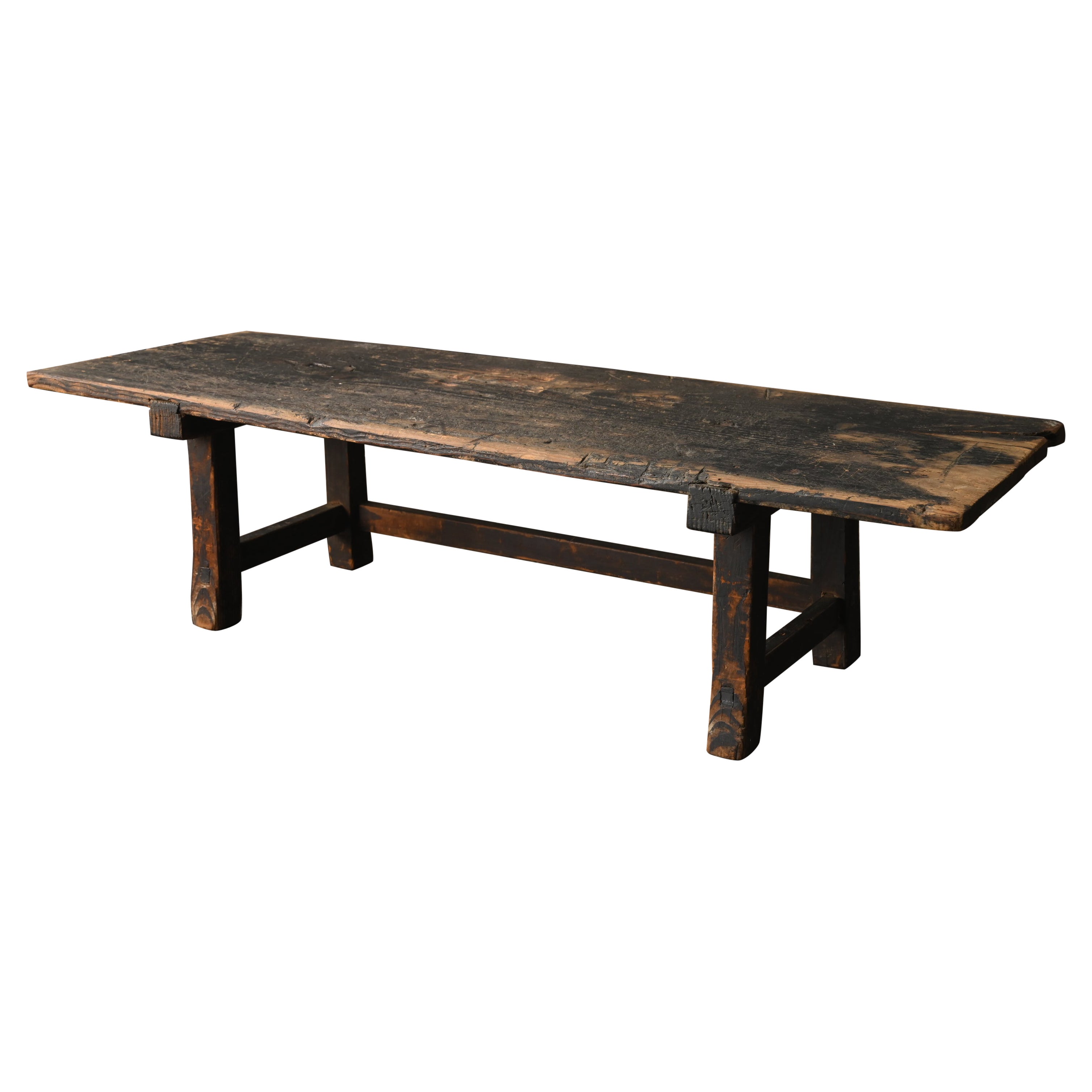 Japanischer antiker Wabi-Sabi Holztisch / 1800er / Beistelltisch