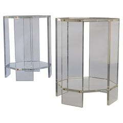 Paar Plexiglas-Gueridon