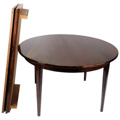 Mesa De Comedor Redonda Con Extensiones Modelo 55 De Caoba By Omann Junior