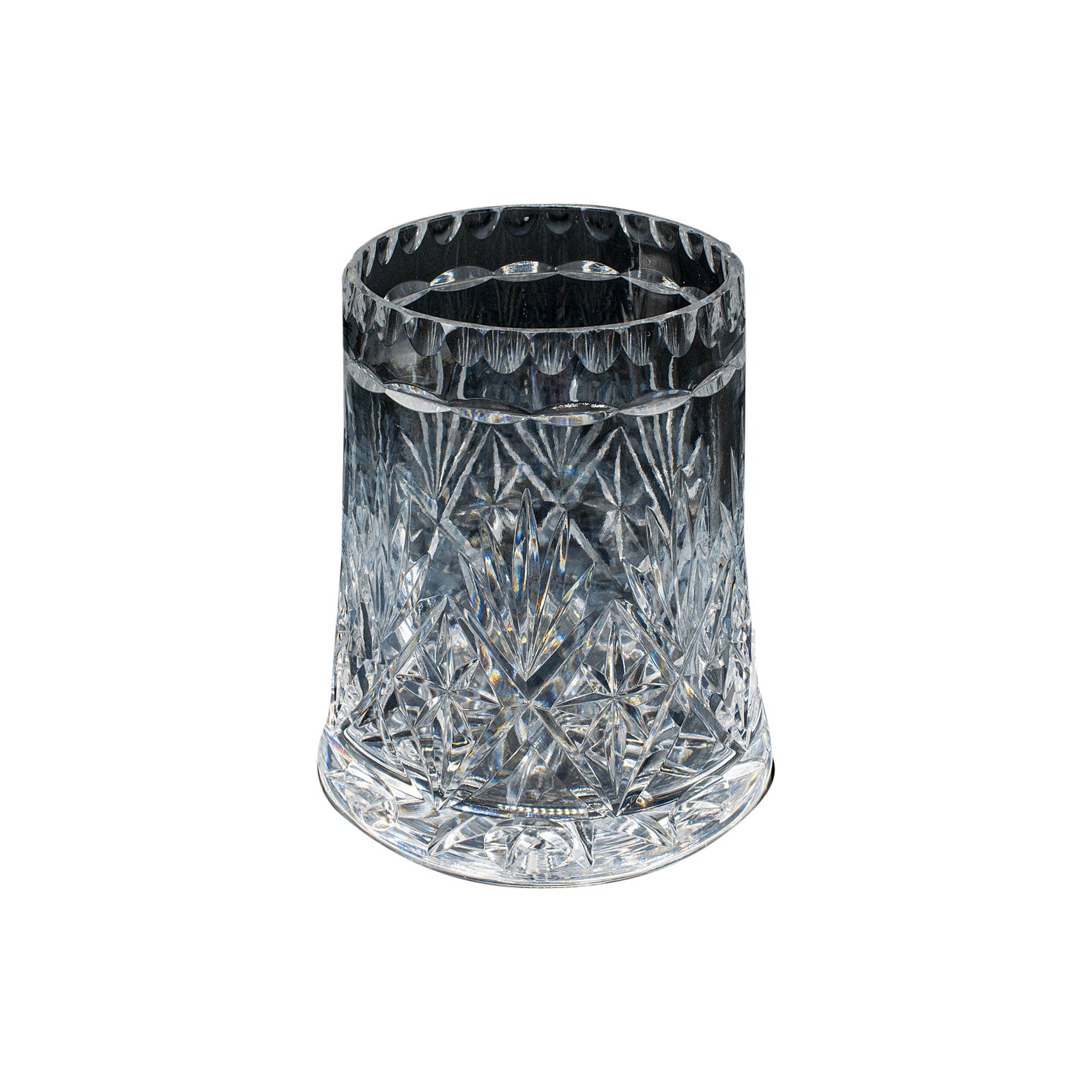 Botellero Antiguo, Inglés, Cristal Tallado, Posavasos, Eduardiano, C.1910