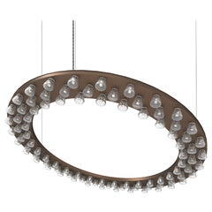 Lampada a sospensione Halo Triple Large in alluminio bronzo di JSPR