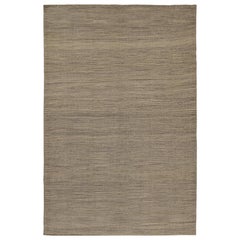 Kilim persan contemporain à rayures beiges et brunes de Rug & Kilim