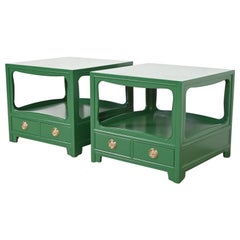 Michael Taylor für Baker Far East Collection Nachttische, neu lackiert