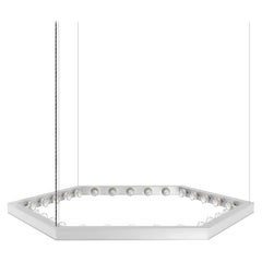 Lampada a sospensione Hexagon Medium Silver in alluminio di JSPR