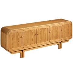 Französisches postmodernes Sideboard aus Kiefernholz