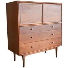 Walnut Gentlemen
s Highboy by Kipp Stewart for Drexel