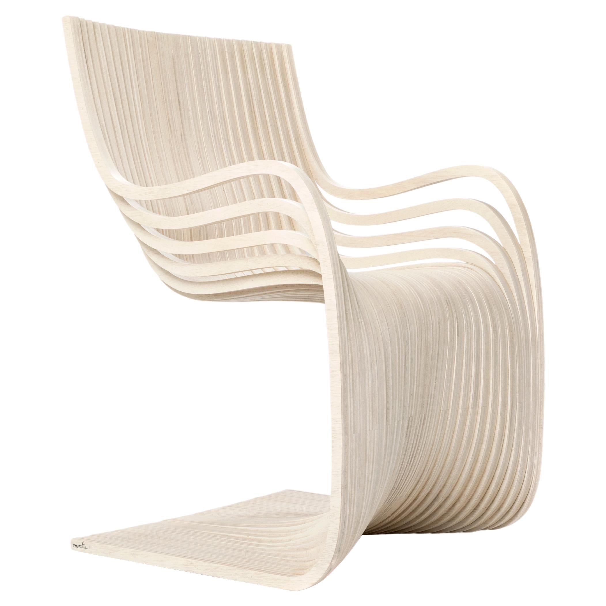 Natural Pipa Chair by Piegatto, a Scuptural Dining Chair