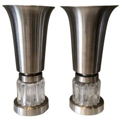 Pair of Russel Wright Art Deco Uplighter Table Lamps 11