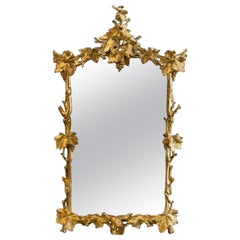 19th Century French Louis XVI Carved and Giltwood Mirror