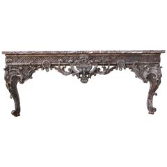 19th Century French Console with Marble Top